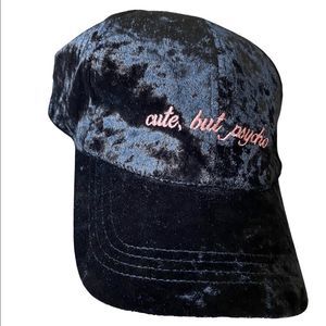 Cute but Psycho Crushed Velvet Dad Hat